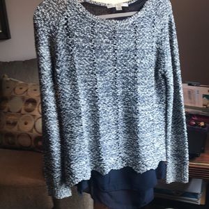 Boston Proper cable cotton sweater
